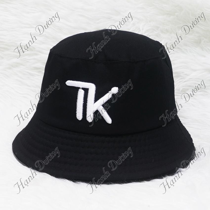 Mũ bucket chống nắng thêu chữ TK vải cotton cao cấp thời trang phù hợp cho cả nam và nữ