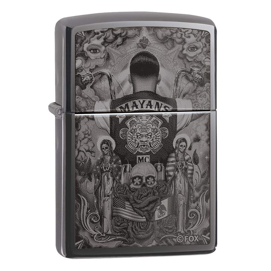 Bật Lửa Zippo 49031 – Zippo Mayans M.C. Black Ice