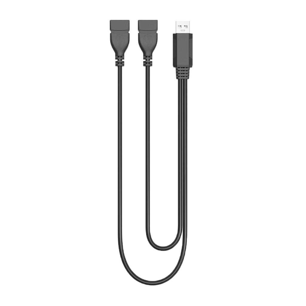 USB 2.0 A Male To 2 Dual USB Female Y Splitter Hub Power Cable