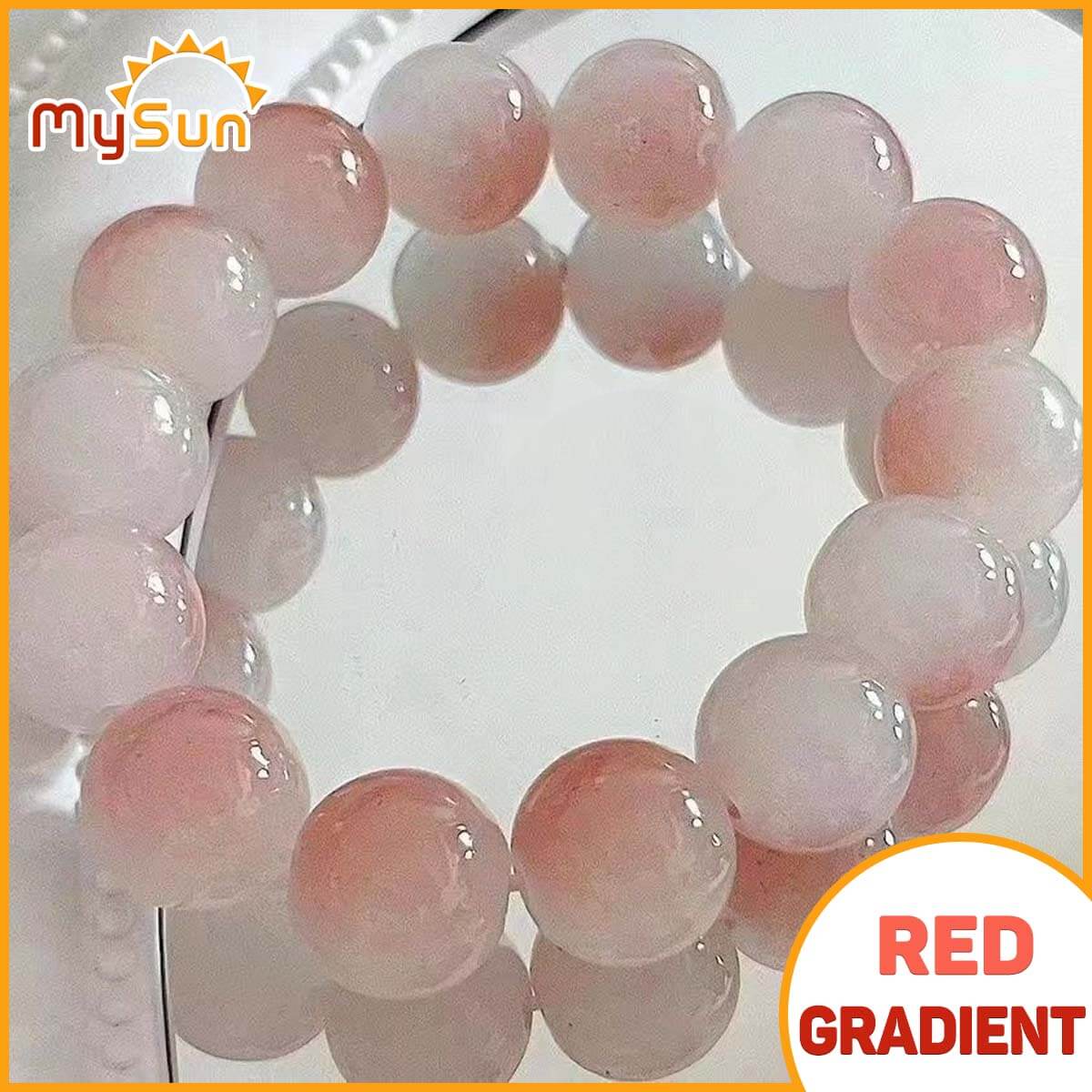 Vòng chuỗi hạt đeo tay đá thạch anh tóc trắng, tím, xanh, đỏ cho nam nữ đẹp MySun
