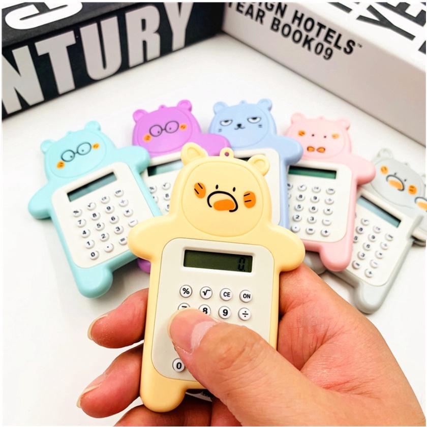 Móc khóa máy tính mini cute Chống nước nhẹ - Máy Tính Mini Gấu Bỏ Túi Dễ Thương