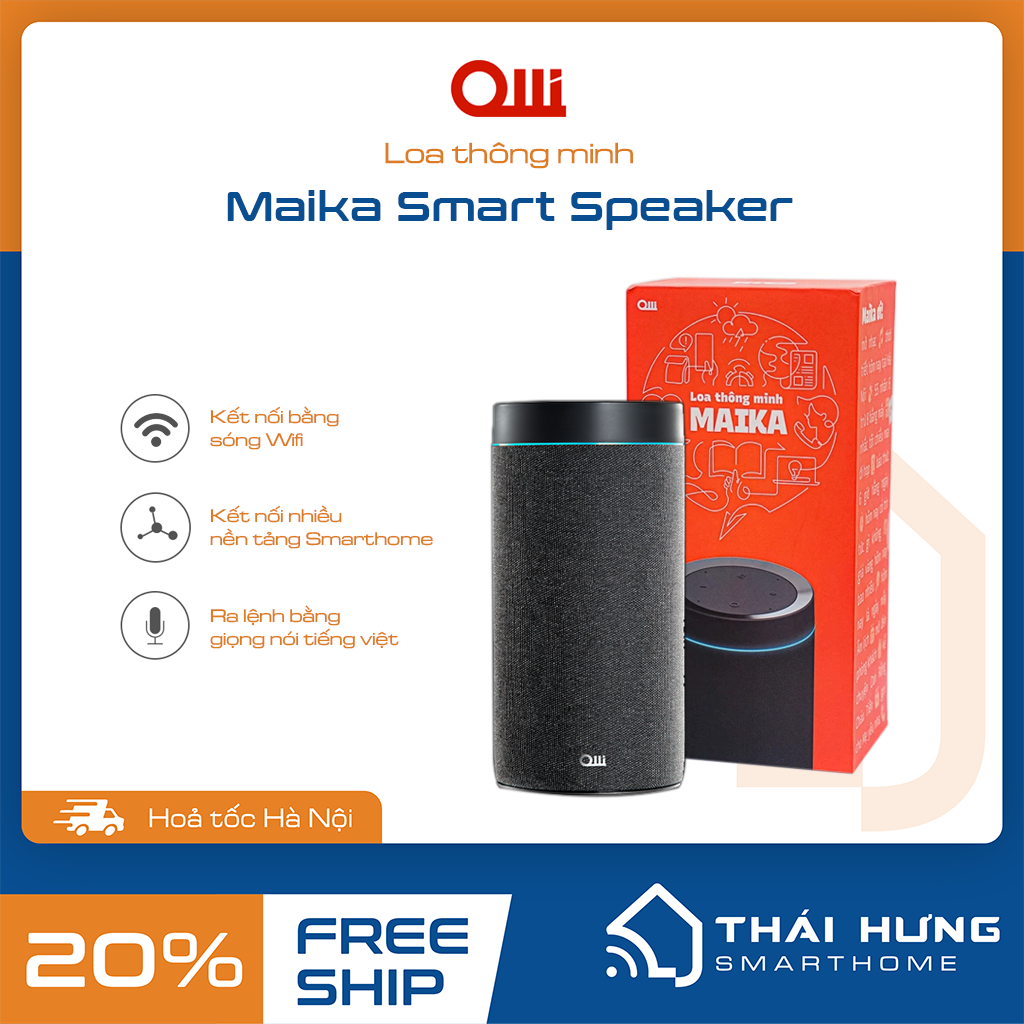 [Hỏa tốc HN] Loa Thông Minh Maika - Trợ lý điều khiển giọng nói Tiếng Việt, Tương thích Smart Home Tuya / Smart Life, hàng chính hãng