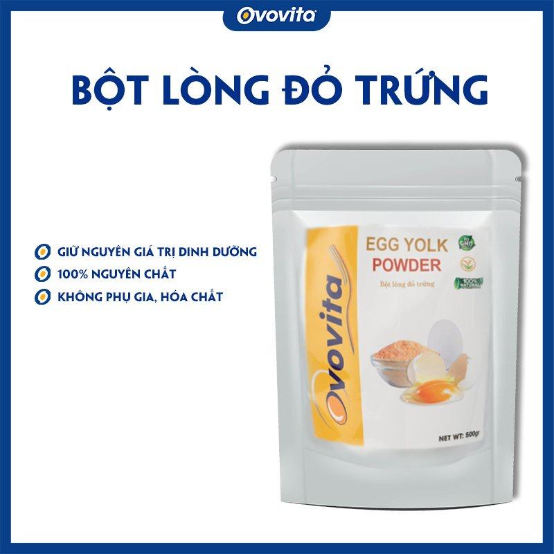 Bột Lòng Đỏ Trứng OVOVITA Túi Zip 500gr Nguyên Liệu Sản Xuất