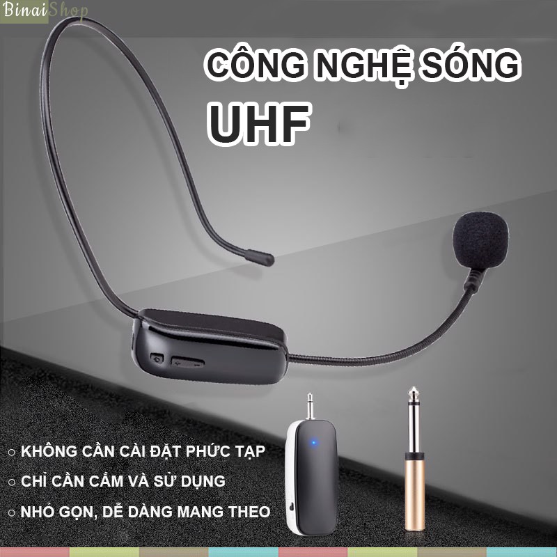 XXD-18 - Micro Trợ Giảng Không Dây UHF Cho Loa Trợ Giảng, Amply, Thiết Bị Thu Phát