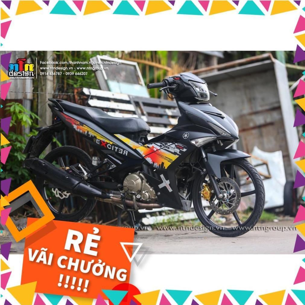 Tem Rời Exciter 150 Mẫu Hoàng Hôn Vàng Đỏ Đen