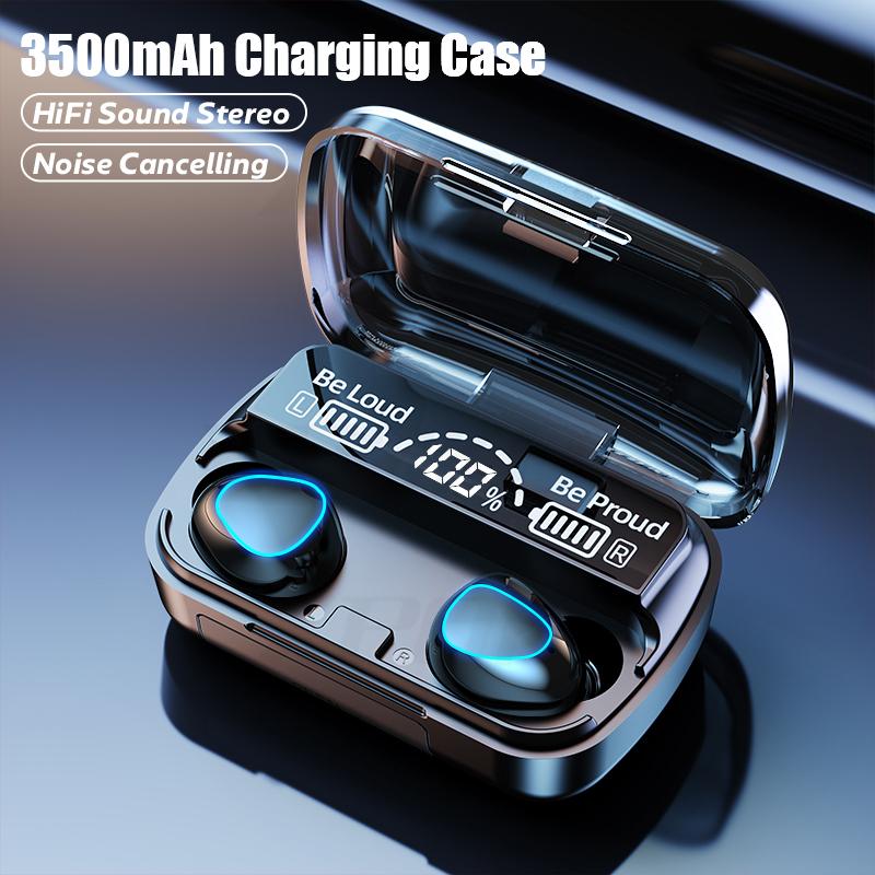 TWS Bluetooth 5.1 3500MAh Sạc Hộp Tai Nghe Không Dây 9D Stereo Thể Thao Chống Thấm Nước Tai Nghe Nhét Tai Tai Nghe Có Micro