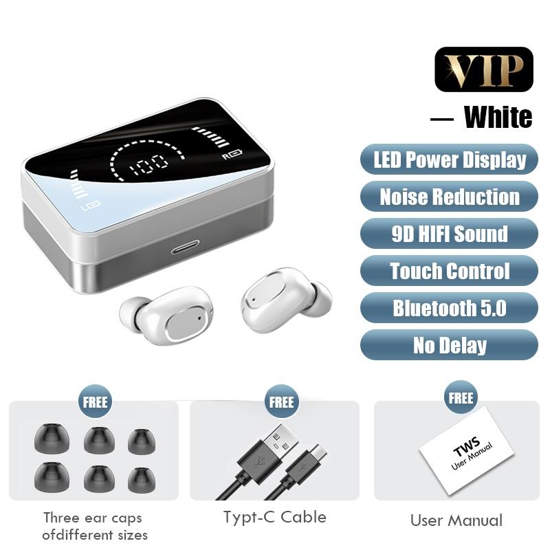 TWS Bluetooth Tai Nghe 5.0 9D Stereo Thể Thao Chống Nước Không Dây Tai Nghe 3500MAh Sạc Hộp Tai Nghe Nhét Tai Có Mic Tai Nghe
