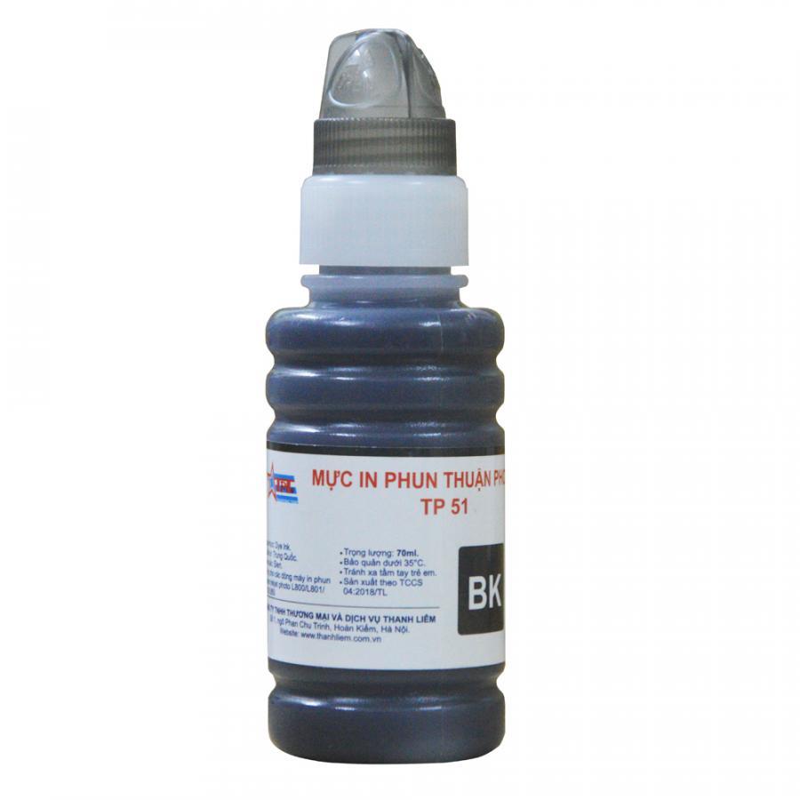 Bộ 4 màu Mực in phun Thuận Phong TP51 dùng cho máy in phun Epson L800 / L801 / L805 / L810 / L850 / L1800 - Hàng Chính Hãng