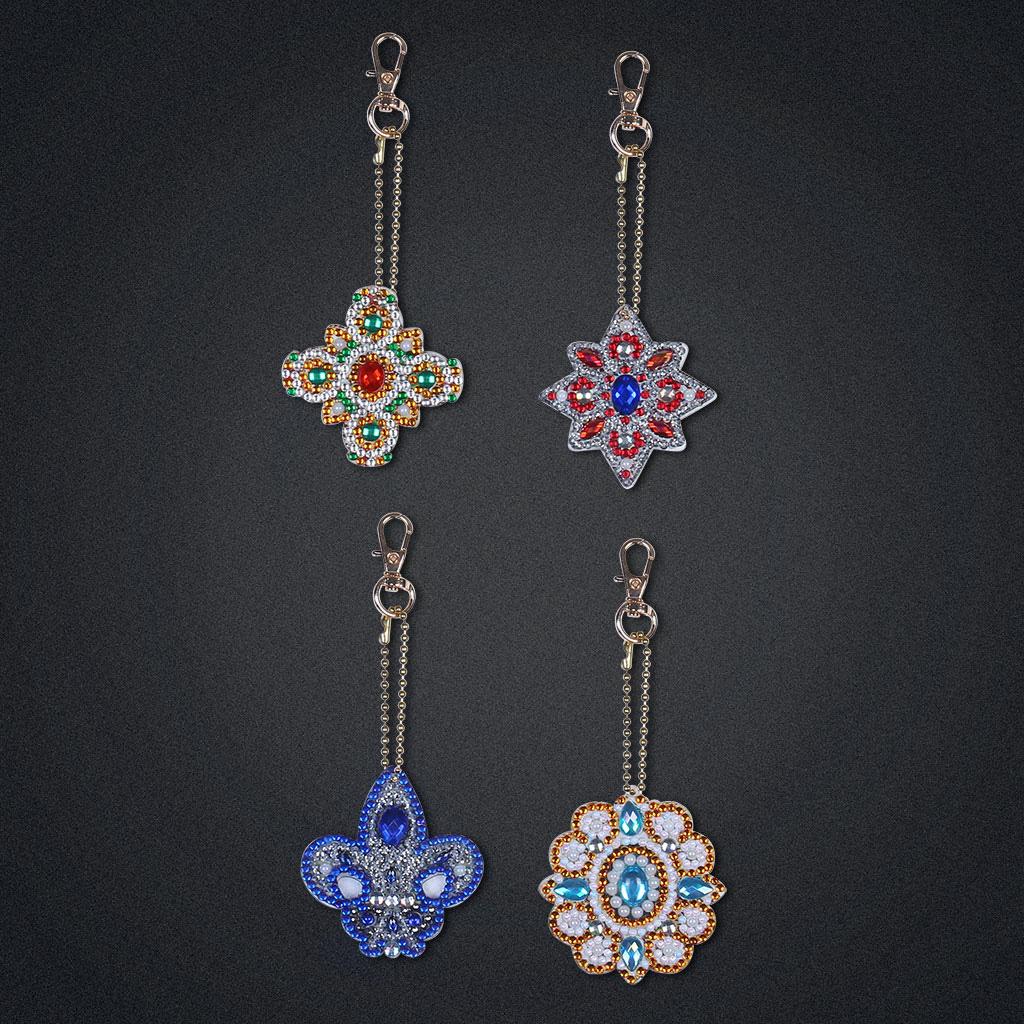 Set Of 4 DIY 5D Diamond Painting Pendants Set Full Full Drill DIY 5D Diamond