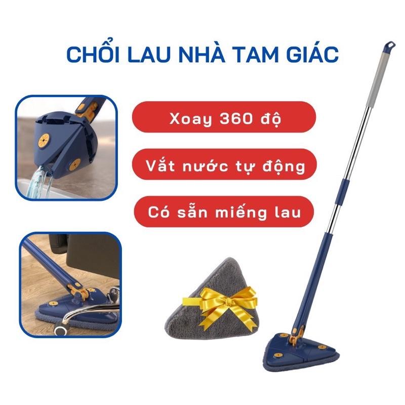 Cây Chổi Lau Tam Giác Tự Vắt Xoay 360 Độ Đa Năng