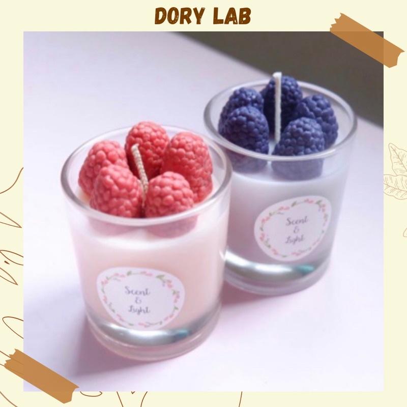 Nến Thơm Handmade Ly Tròn Topping Màu Sắc Dory Lab