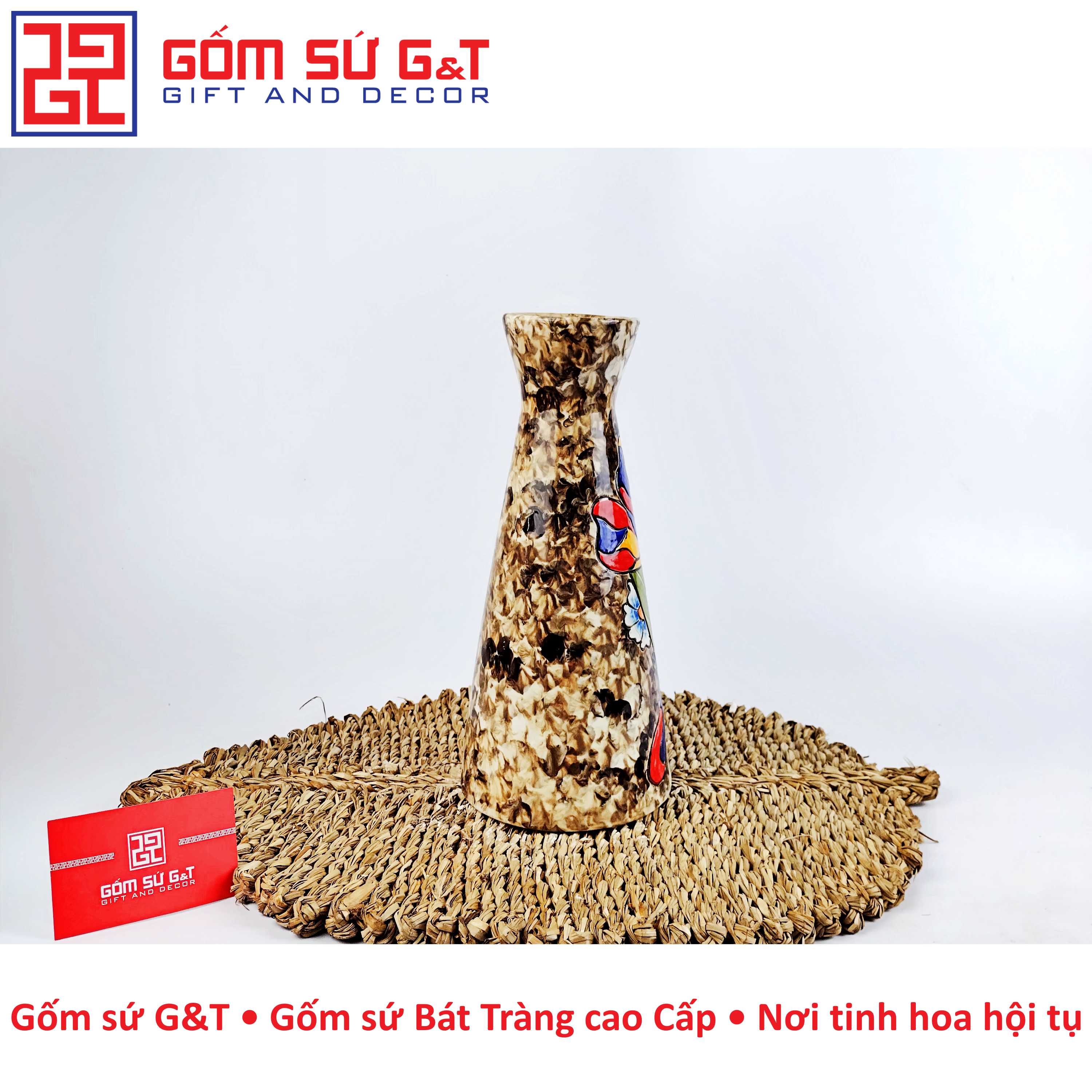 Lọ hoa chân váy chuồn chuồn Gốm Sứ G&amp;T