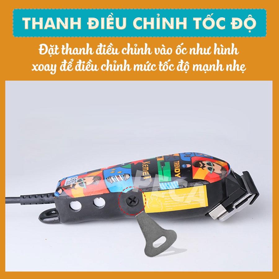 Tông đơ cắt tóc chuyên nghiệp cắm điện sử dụng trực tiếp Kemei KM-MAX2093 công suất 10W điều chỉnh được tốc độ