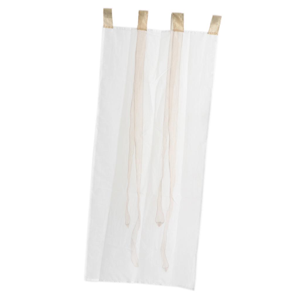 Roman Shade European Embroidery Style Tie Up Window Curtain