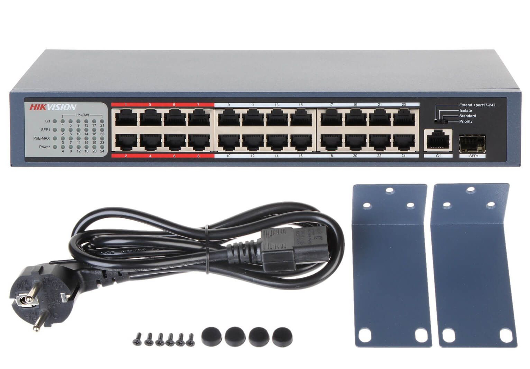 24-Port 10/100Mbps PoE Switch DS-3E0326P-E(C)-hàng chính hãng