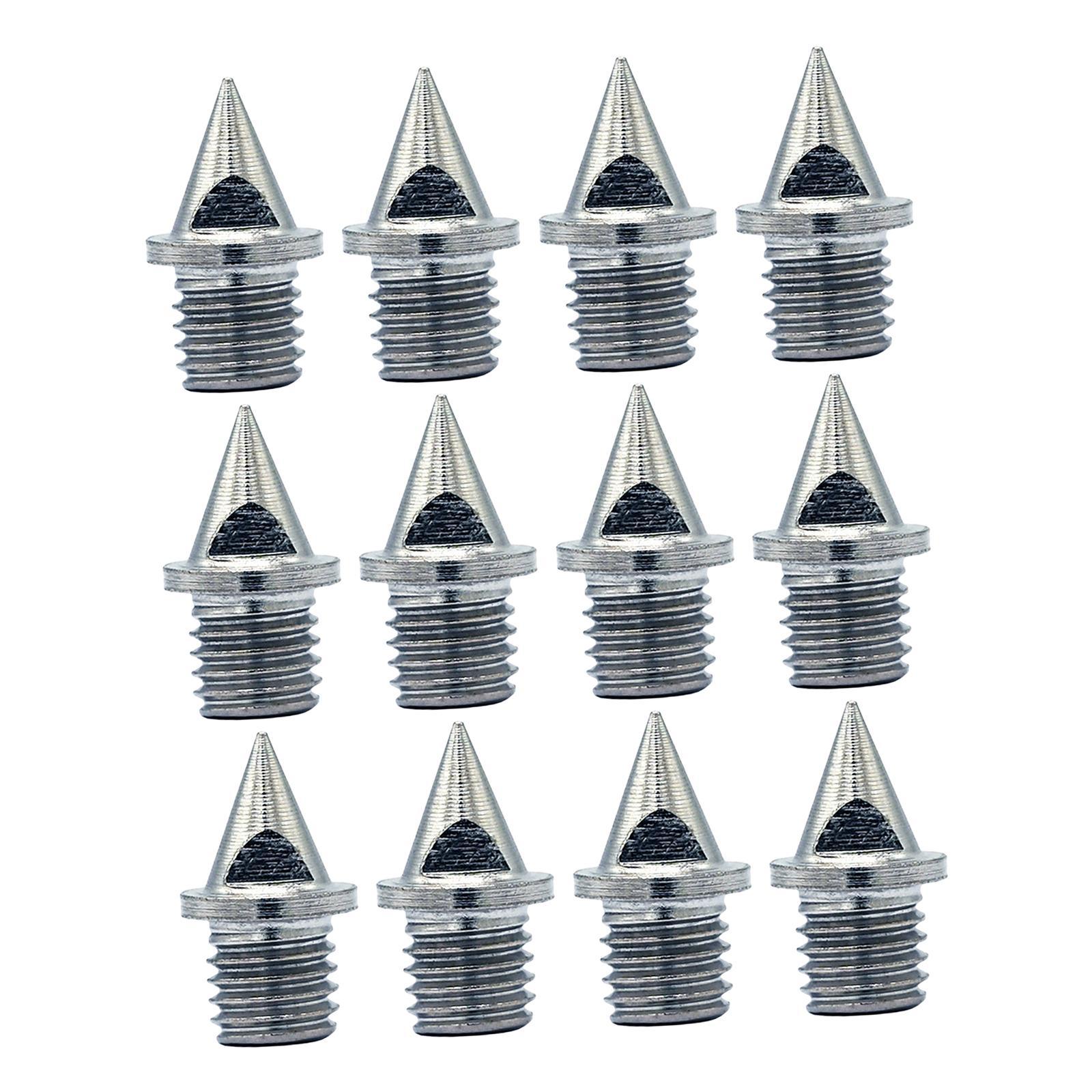 Steel Track Spikes, 12 Pcs Track Spikes for Track Shoes, Replacement Spikes for Track and Field Sprinting or Cross Country
