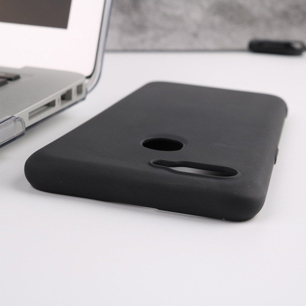 Ốp lưng cho OPPO A12 chất liệu silicon dẻo màu đen chống sốc