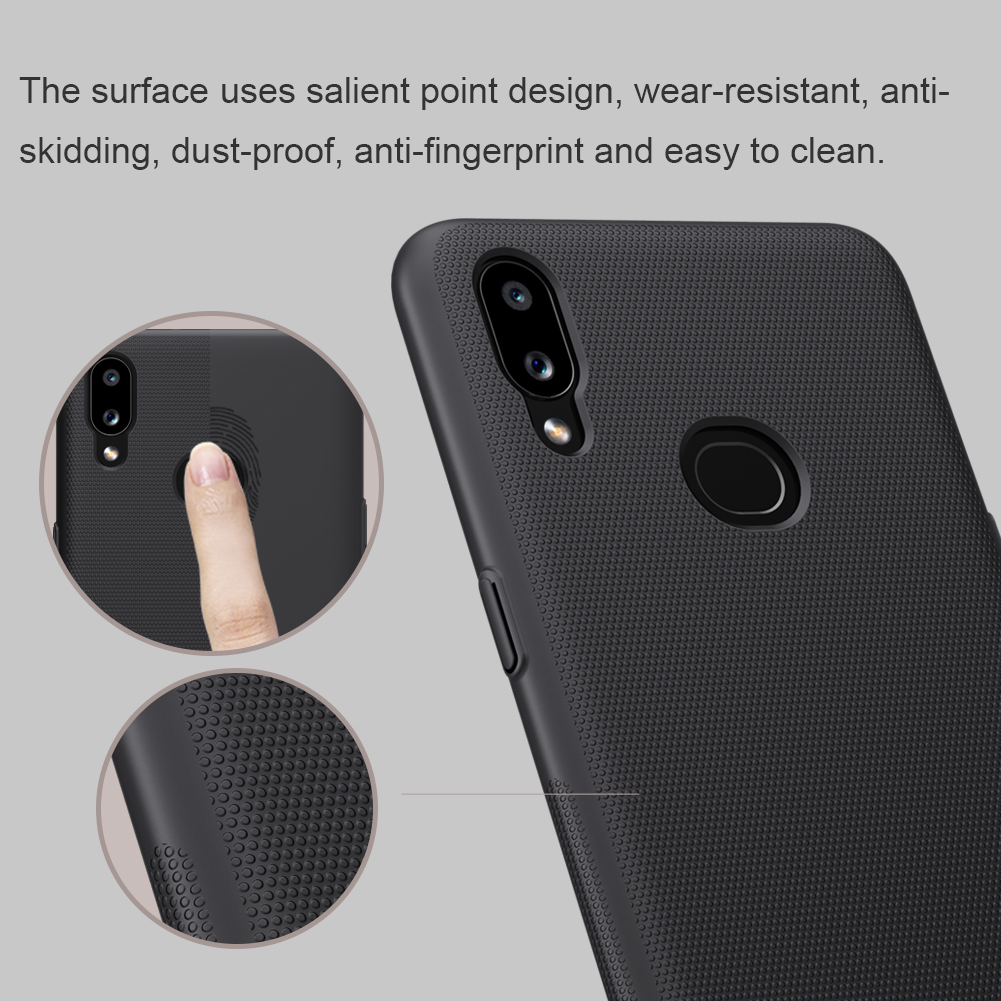 Ốp Lưng Sần chống sốc cho Samsung Galaxy A10s hiệu Nillkin Super Frosted Shield - Hàng Chính Hãng