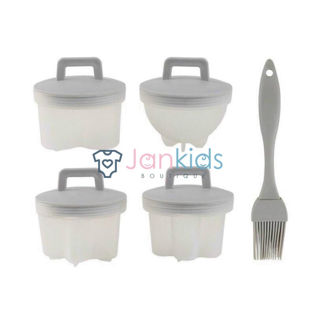 Set khuôn hấp trứng, làm bánh ăn dặm cho bé
