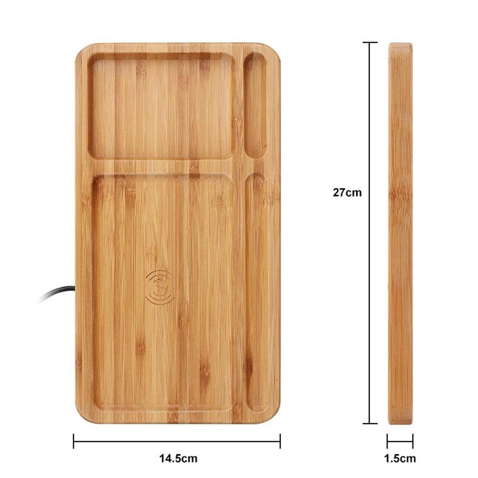 Creative Qi 15W Wireless Charger Charging Mat Desk Organizer Storage Tray