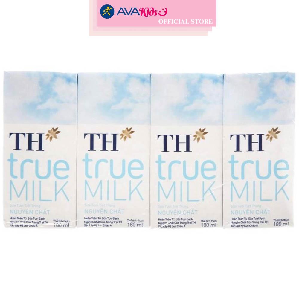 Thùng 48 hộp sữa tươi tiệt trùng TH true MILK không đường 180 ml (từ 1 tuổi)