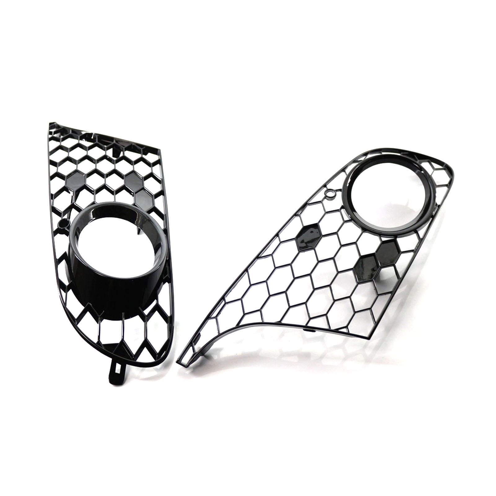 1 Pair of Car Auto Balck Honeycomb Front Bumper Fog Light Grill Cover Replacement for VW Golf MK 6 2009-2013