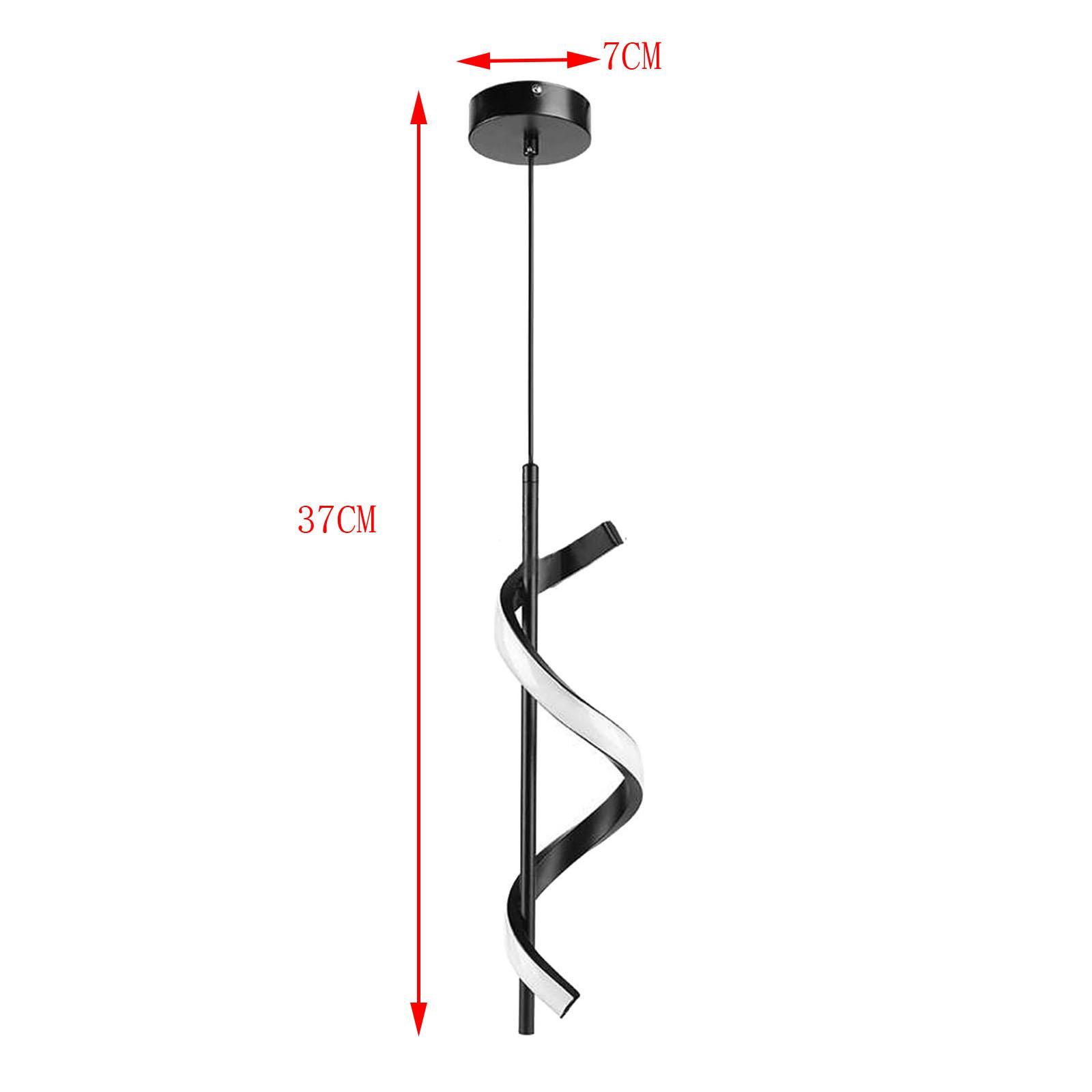 LED Pendant Light Hanging Lamp Modern Decor Lighting Adjustable Chandelier Spiral Ceiling Light Fixture for Club Loft Entryway Porch Hallway
