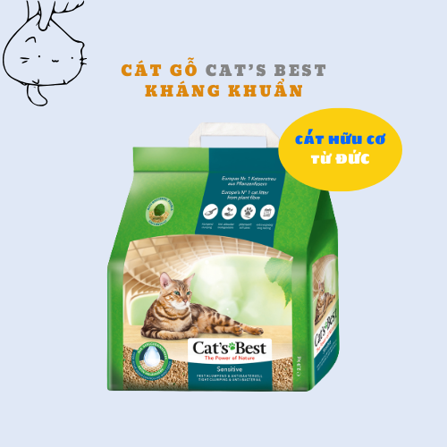 CÁT VỆ SINH HỮU CƠ VÓN CỤC SIÊU THẤM HÚT VÀ KHÁNG KHUẨN CHO MÈO NHẠY CẢM - CAT’S BEST SENSITIVE