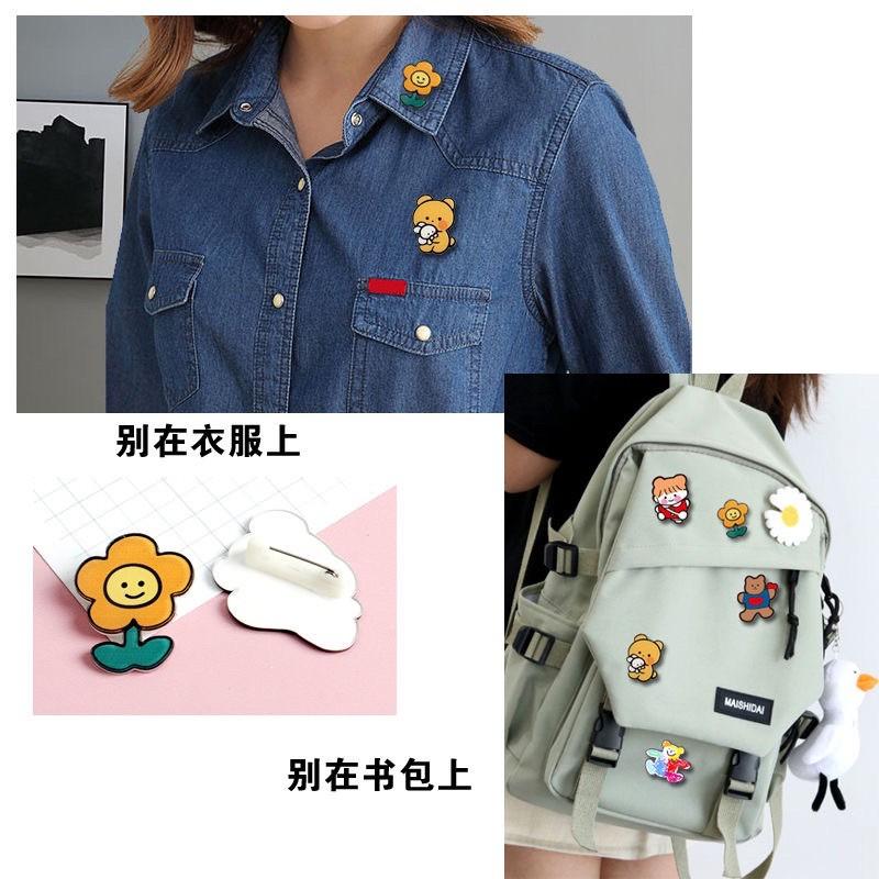 Set 3 Sticker Huy Hiệu Cài Áo,Balo,Túi Tote Hoạt Hình Dễ Thương