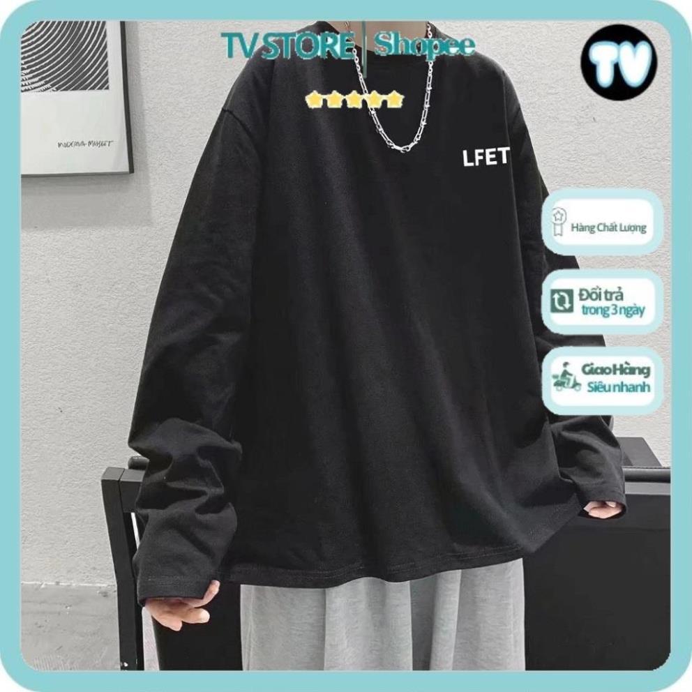 Áo Thun Nam TVSTORE Áo Thun Tay Dài Thời Trang Chữ LEFT Form Rộng Unisex Nhiều Màu