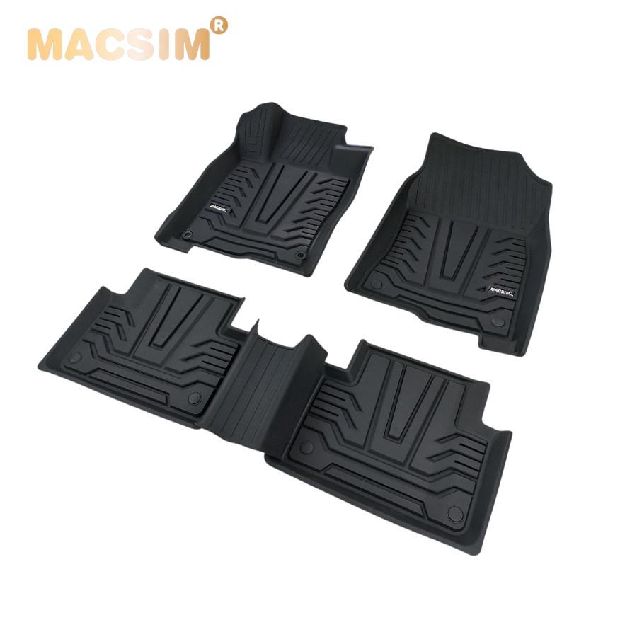 Thảm lót sàn xe ô tô HONDA CIVIC 2016- đến nay Nhãn hiệu Macsim chất liệu nhựa TPE đúc khuôn cao cấp - màu đen