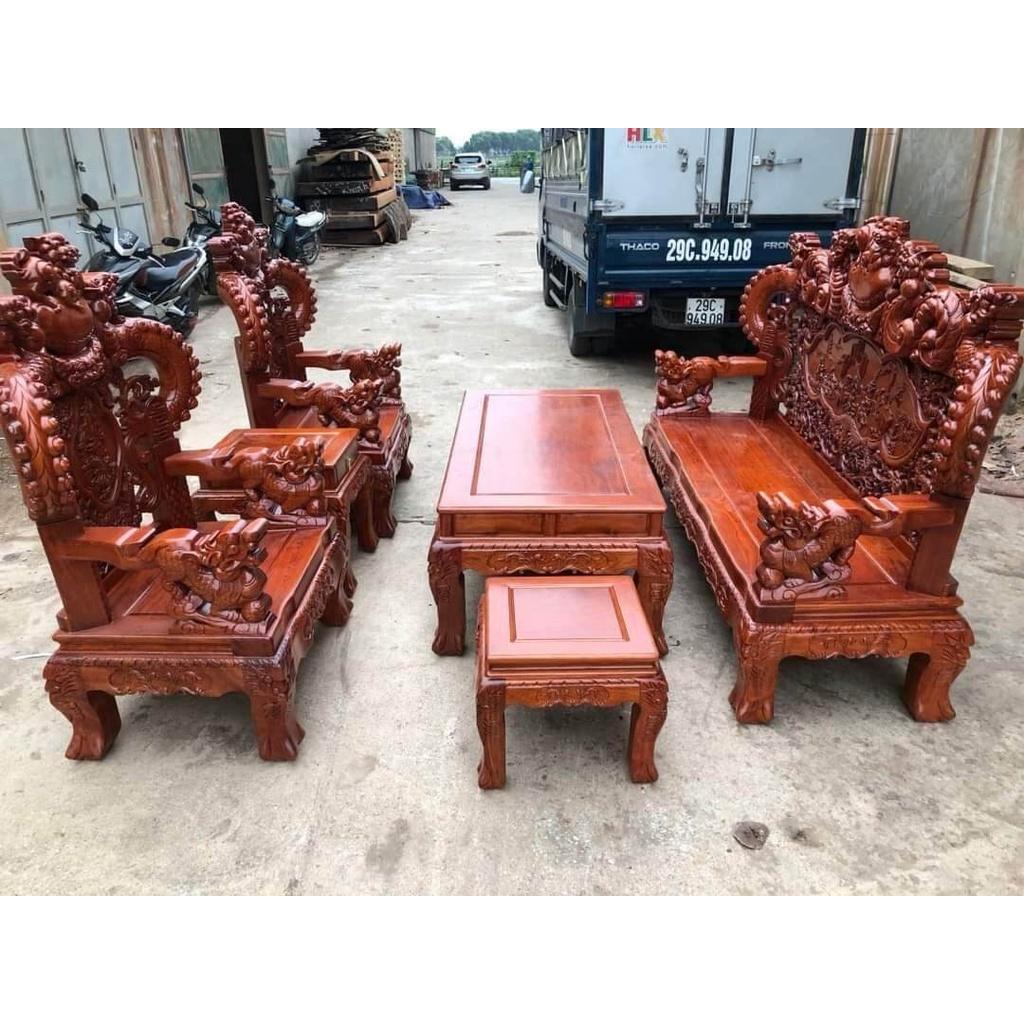Bộ bàn ghế gỗ hương đá - Đồ Gỗ Bình Long