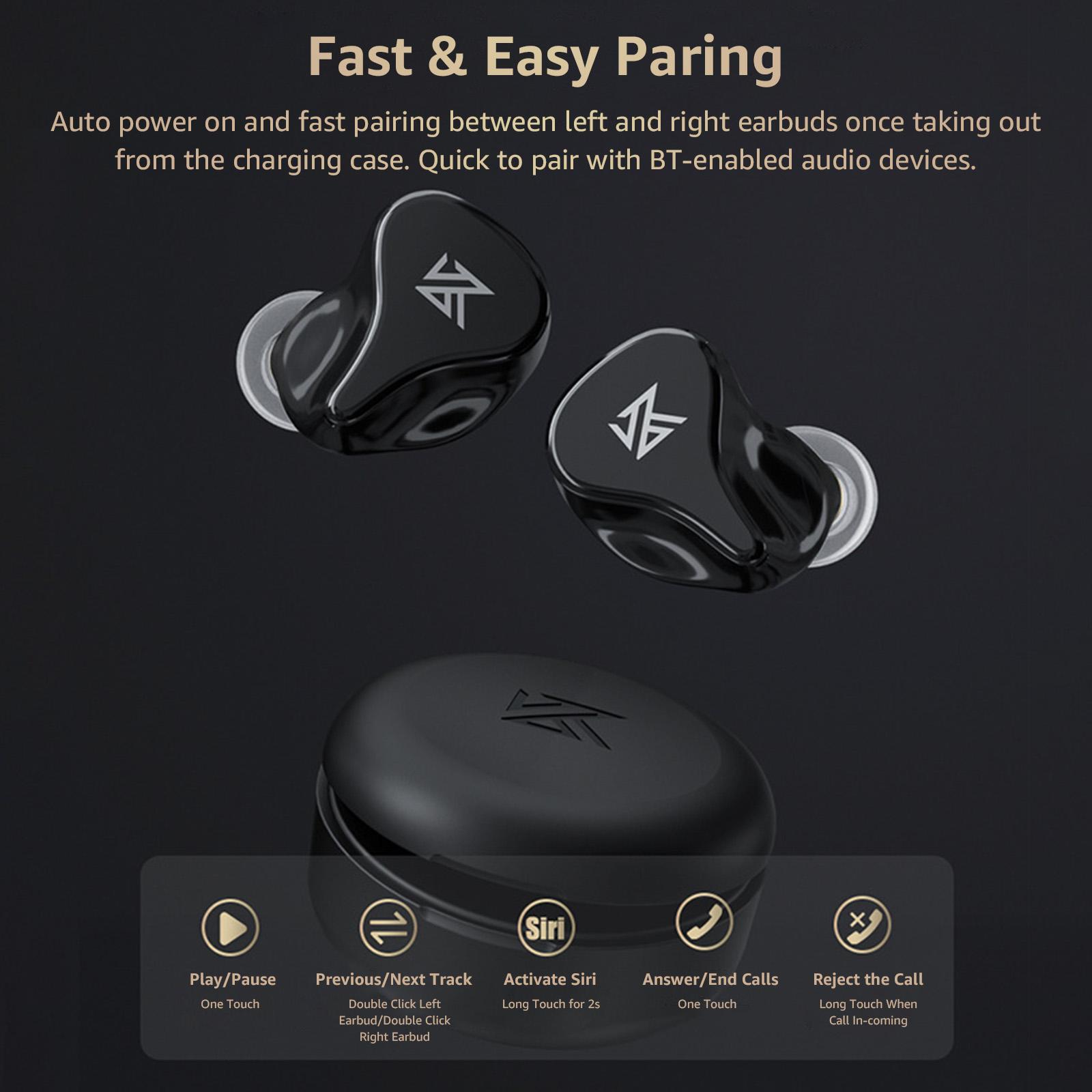 Tai nghe KZ Z1 PRO Bluetooth 5.2 TWS không dây năng động Điều khiển cảm ứng và chống nước