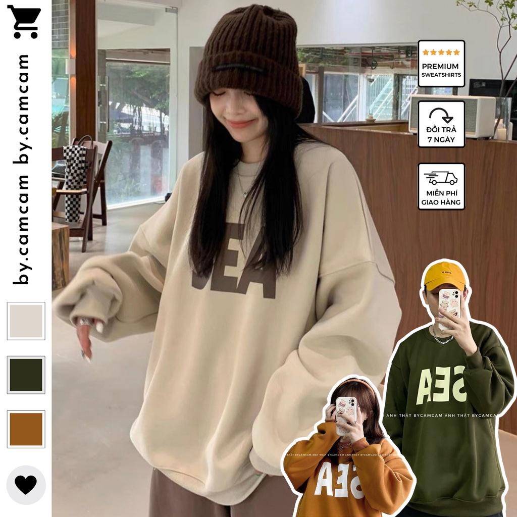 Áo Nỉ SEA, Áo Sweater Cổ Tròn 3 Màu Mặc Đôi Cực Cool