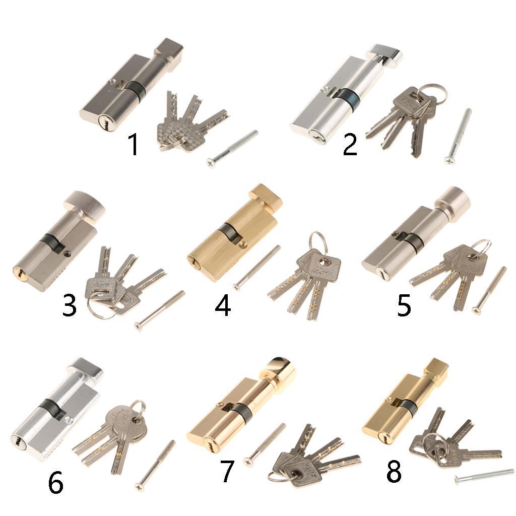 Home  Aluminum Anti-  Door Lock Core Cylinder +