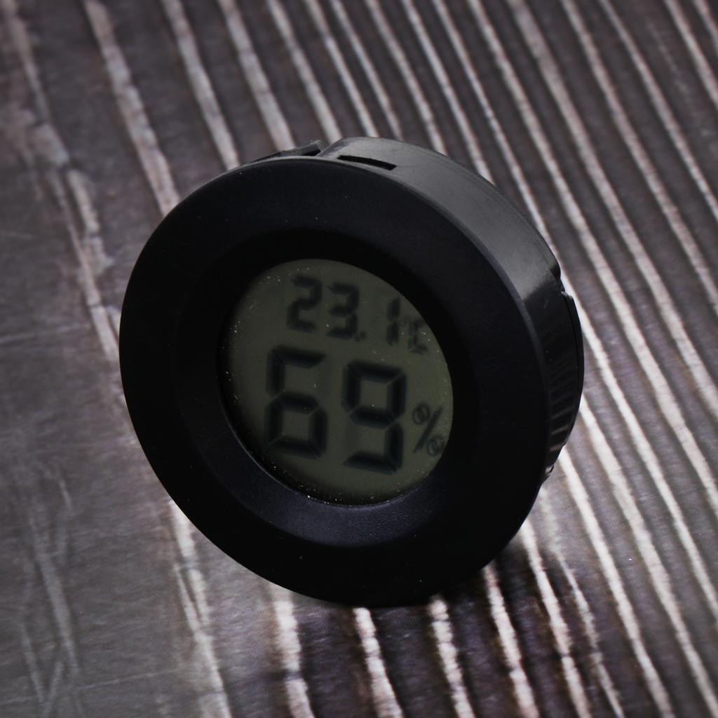 Reptile Thermometer Spider Tortoise Terrarium Tank Hygrometer Black