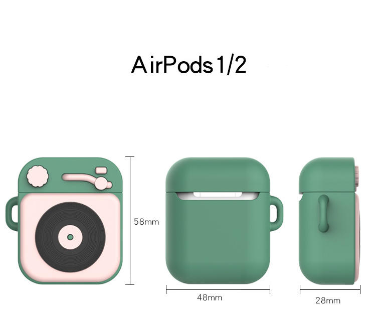 Bao Case Cho Airpods 1/ Airpods 2 Hình Máy Nghe Nhạc Retro