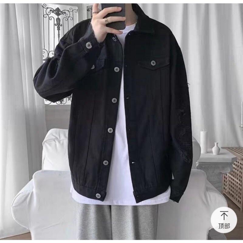 Áo khoác jeans Demin nam đen loại hàng cao cấp sumisu shop