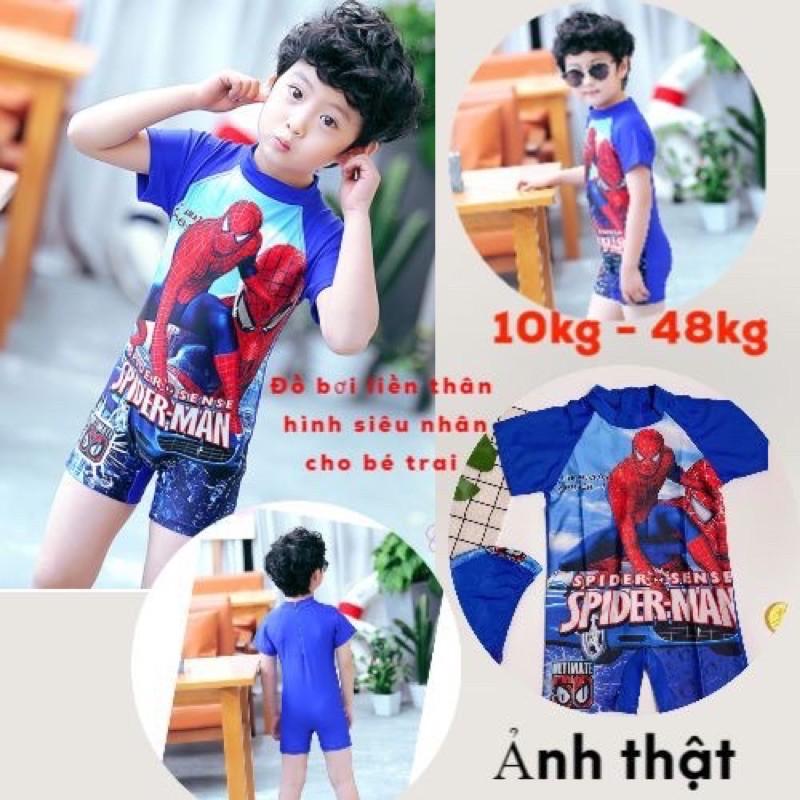 Bộ bơi liền thân siêu anh hùng cho bé trai Boi021 hè siêu ngầu cho bé size từ nhí đến đại lên tới 48kg