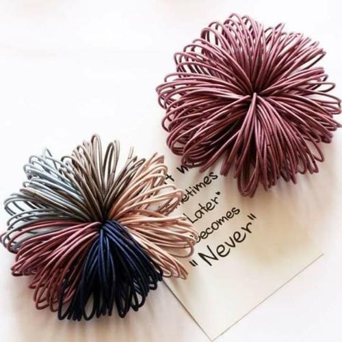 Set dây buộc tóc , 100 dây , kèm túi zip