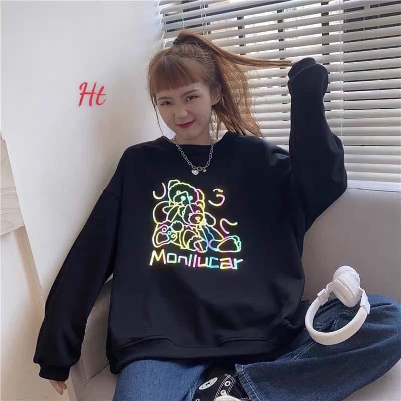 Áo hoodie gấu mon phản quang H2A