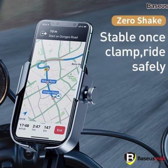 Đế giữ điện thoại dùng trên xe máy, xe đạp Baseus Quick to take cycling Holder (4.7 - 6.7inch, Applicable for bicycle and Motorcycle) (Hàng chính hãng)