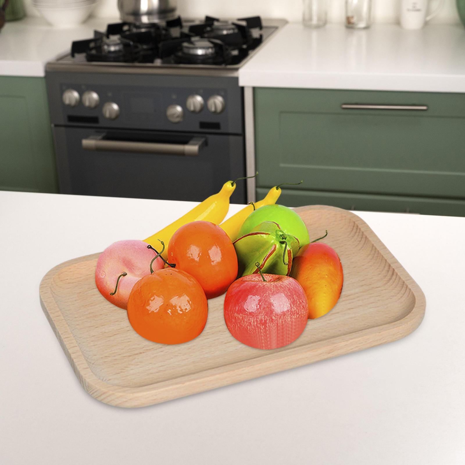 Wooden Serving Tray Home Food Tray for Restaurant Countertop Bedroom