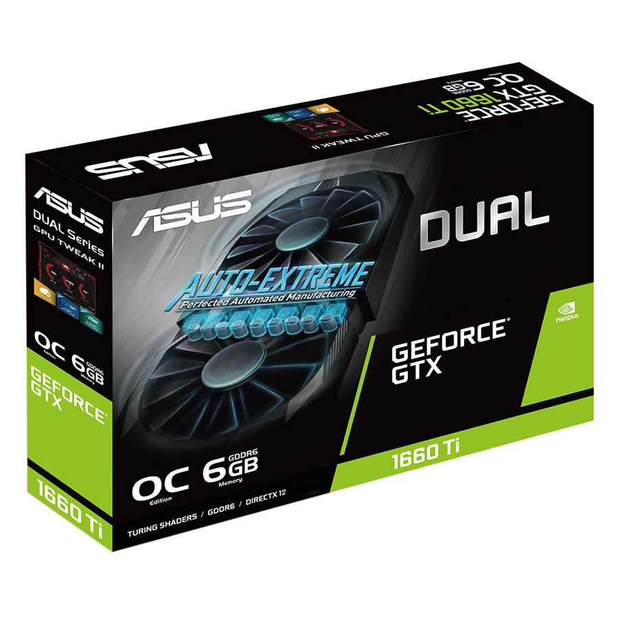 Card Màn Hình VGA ASUS DUAL-GTX1660TI-O6G GDDR6 6GB 192-bit - Hàng Chính Hãng