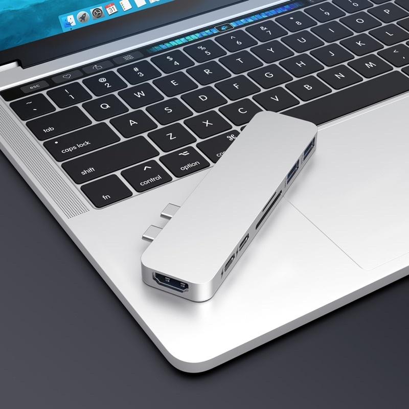 CỔNG CHUYỂN HYPERDRIVE DUO 7-IN-2 USB-C HUB FOR MACBOOK PRO/AIR - HÀNG NHẬP KHẨU