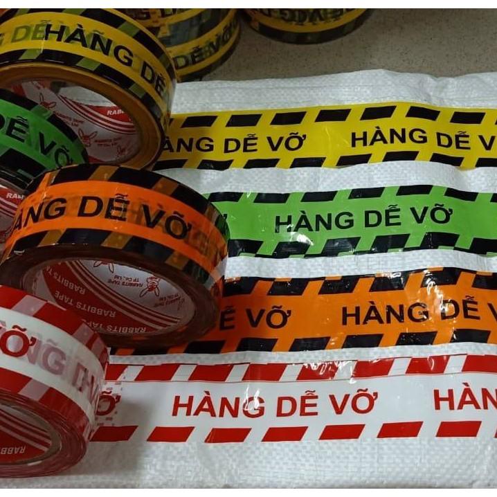 6 Cuộn Băng Keo In Chữ HÀNG DỄ VỠ - Dán Thùng Niêm Phong Giá Rẽ