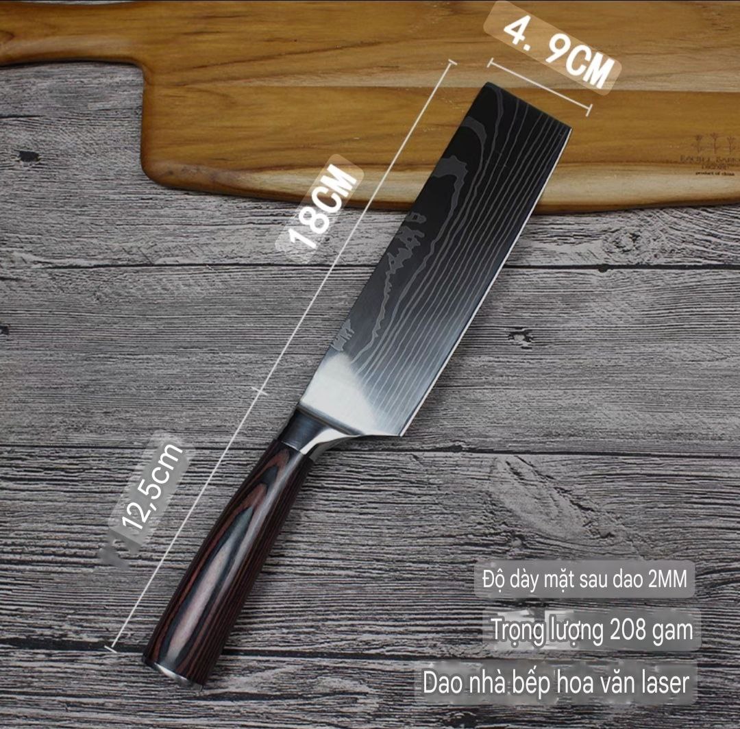 3 KIỂU MẪU DAO BẾP NHẬT SANTOKU THÉP DAMASCUS NHẬT BẢN CAO CẤP