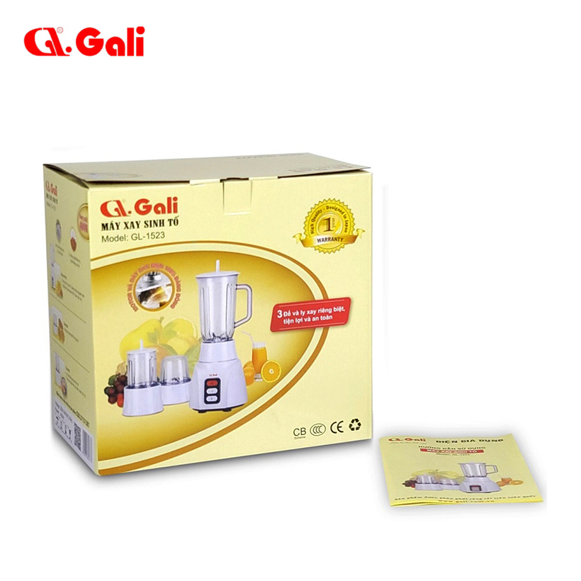 Máy xay sinh tố 3 cối Gali GL-1523 - Hàng chính hãng