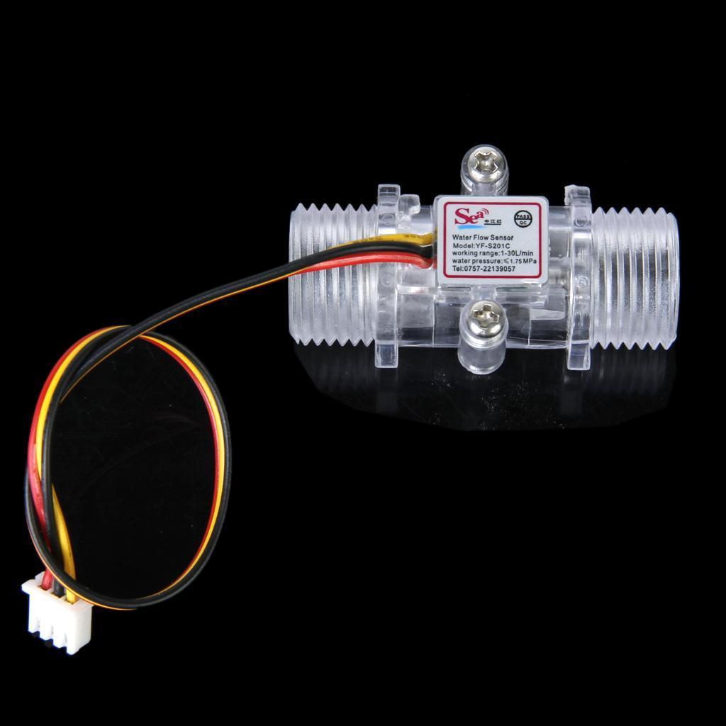 Water Flow Sensor Switch Flowmeter Hall Effect Counter Water control 1-30L/min