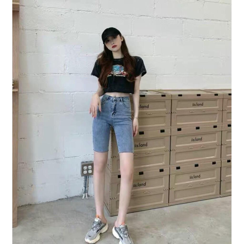 Quần ngố jeans co giãn ôm dáng QJ104